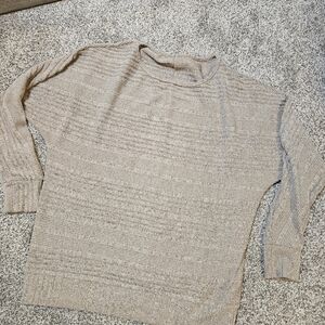 Womens's Beige Relaxed Fit Sweater